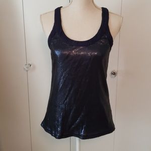 NWOT Banana Republic Navy Blue Sequin Tank XS